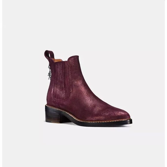 Coach Burgundy Ankle Boots - Picture 1 of 11